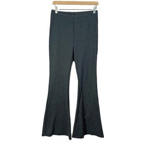 Bear Dance Black and Grey Houndstooth Flared Pants Women's Size L